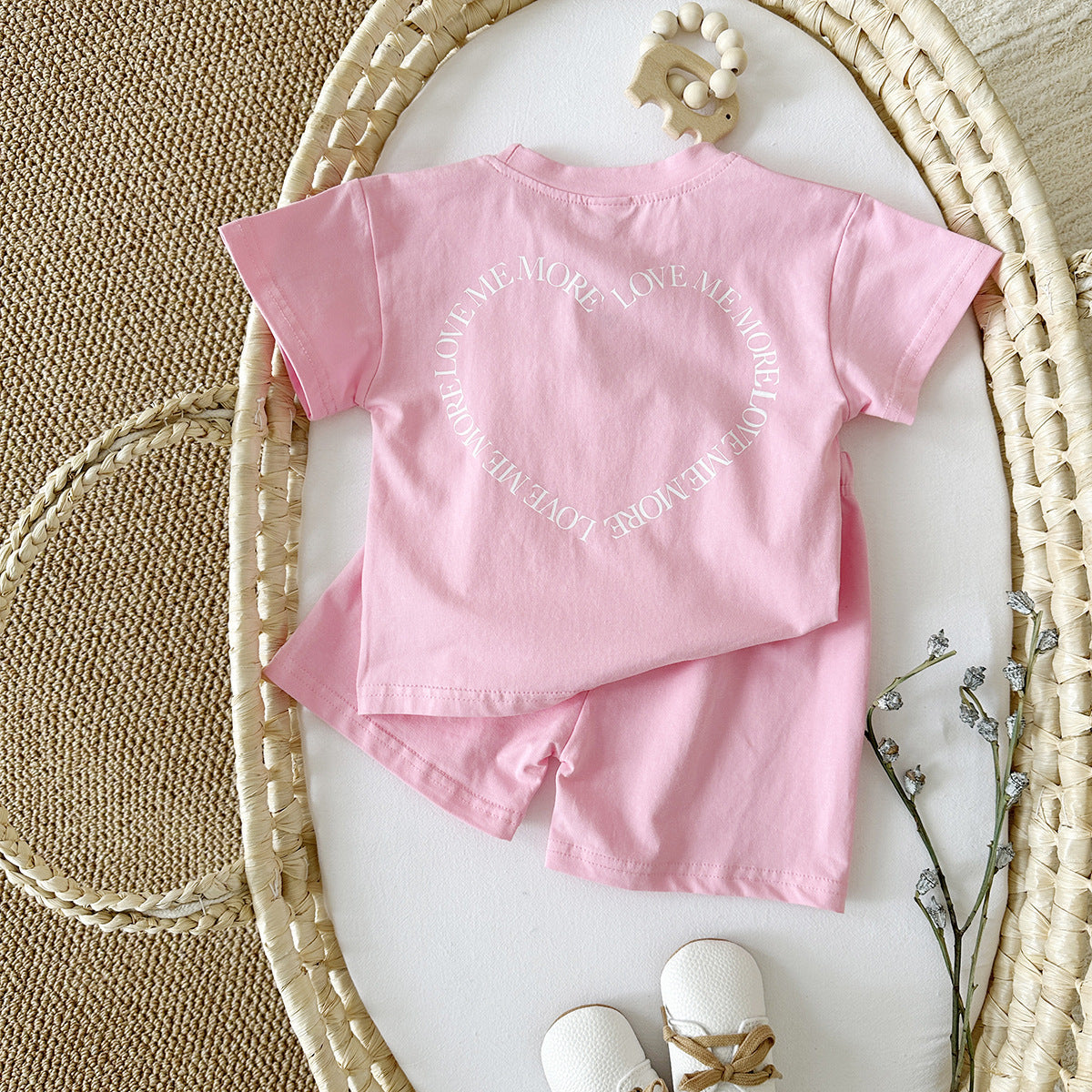 Heart Print Two-Piece Set