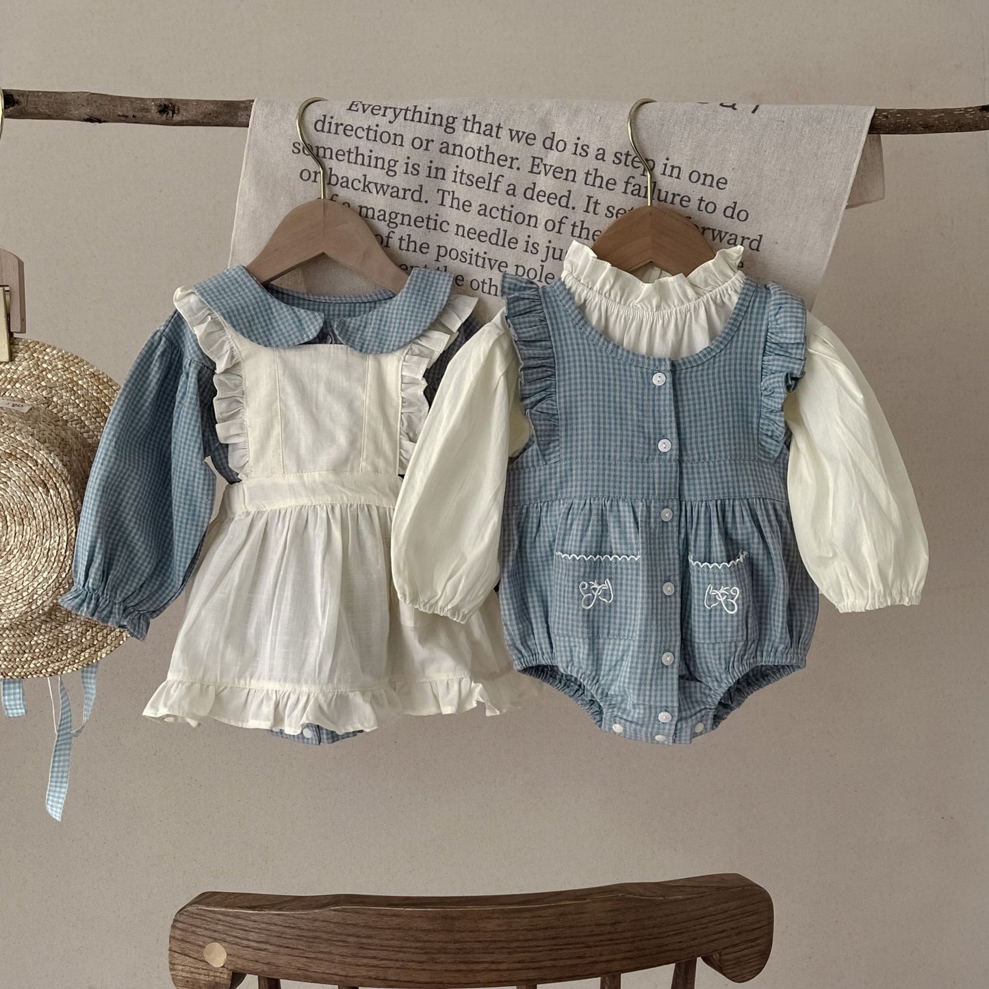 Infant Long Sleeve Romper Overskirt