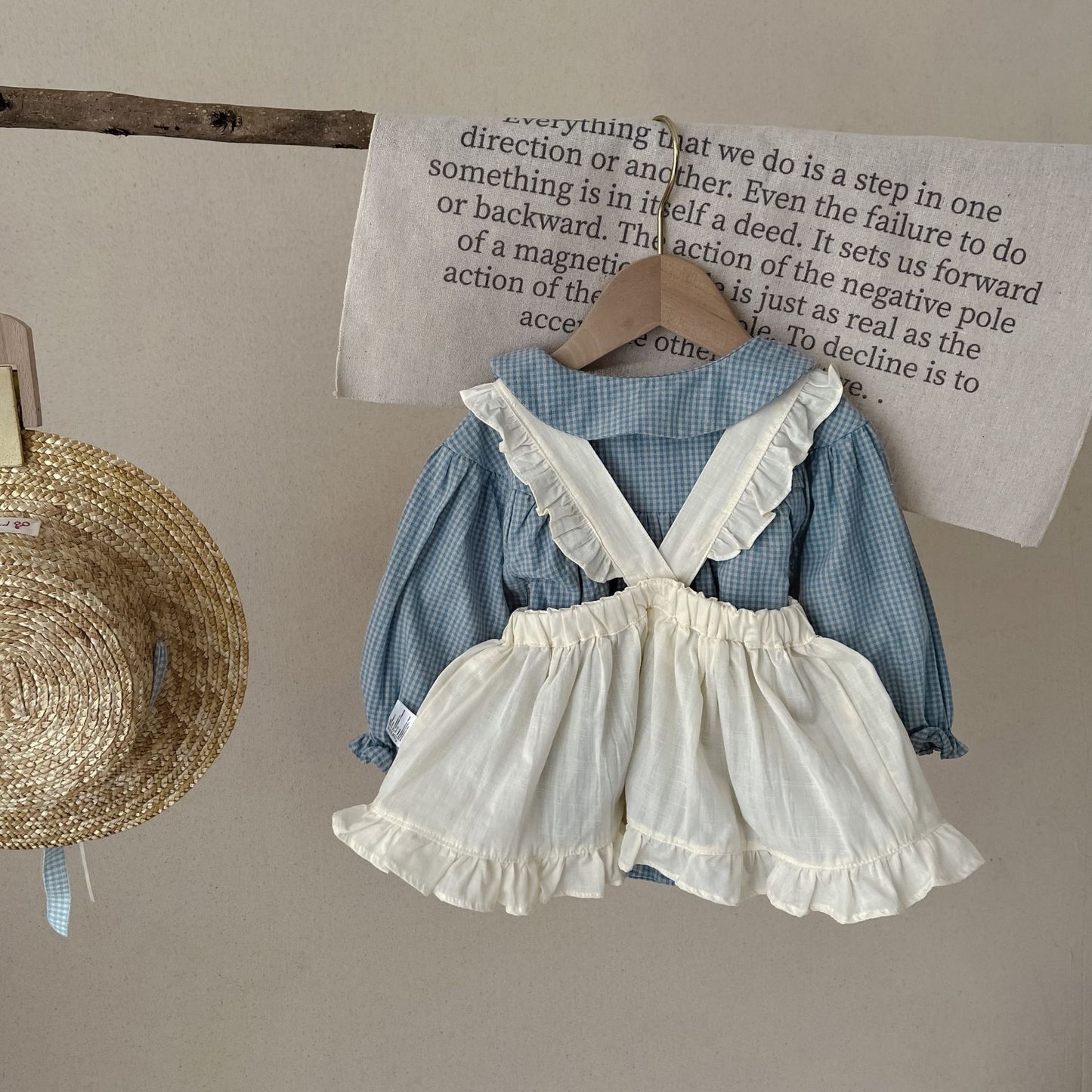 Infant Long Sleeve Romper Overskirt