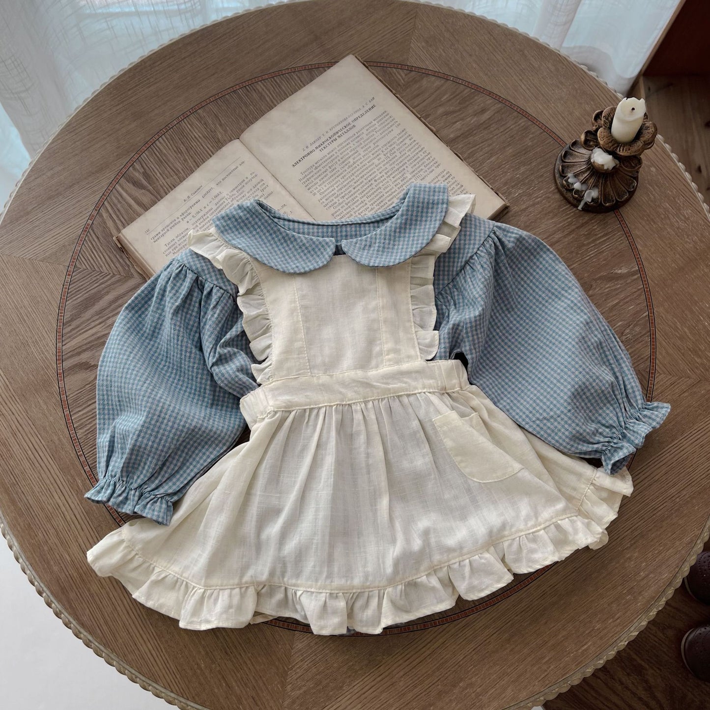 Infant Long Sleeve Romper Overskirt