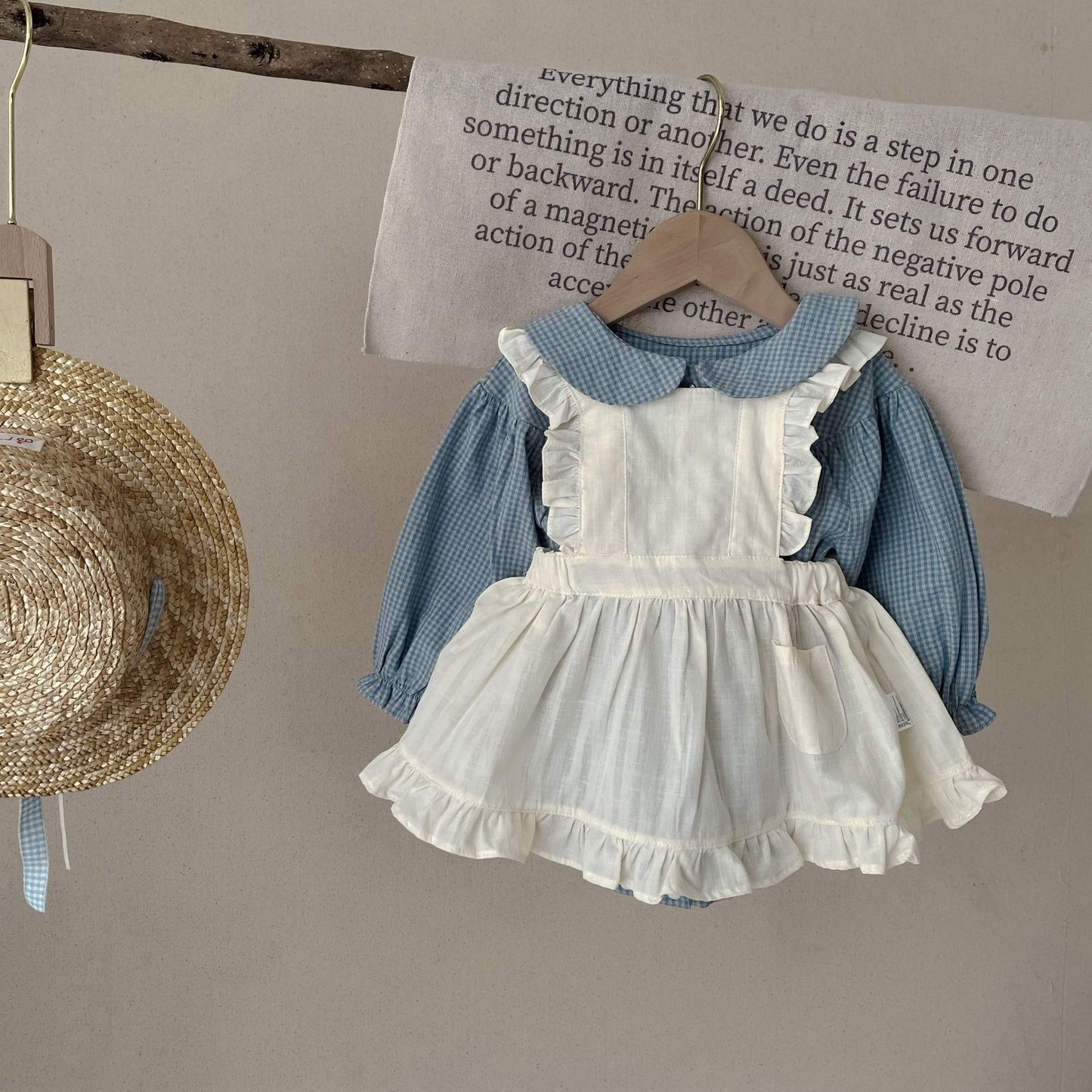 Infant Long Sleeve Romper Overskirt
